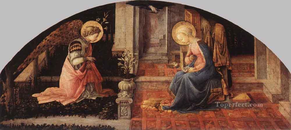 Annunciation 1445 Renaissance Filippo Lippi Oil Paintings